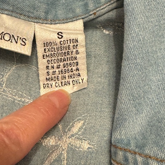 Vintage Drapers +Damon’s button up jacket embroidered lace/floral Size SMALL - Picture 3 of 14